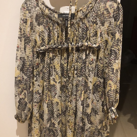 ISABEL MARANT Martin Snakeskin SILK Braided Tunic dress - Picture 8 of 12